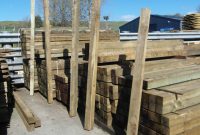 10ft X 4 X 4 Blunt Treated Larch Square Post James Smith Fencing inside proportions 3072 X 4096