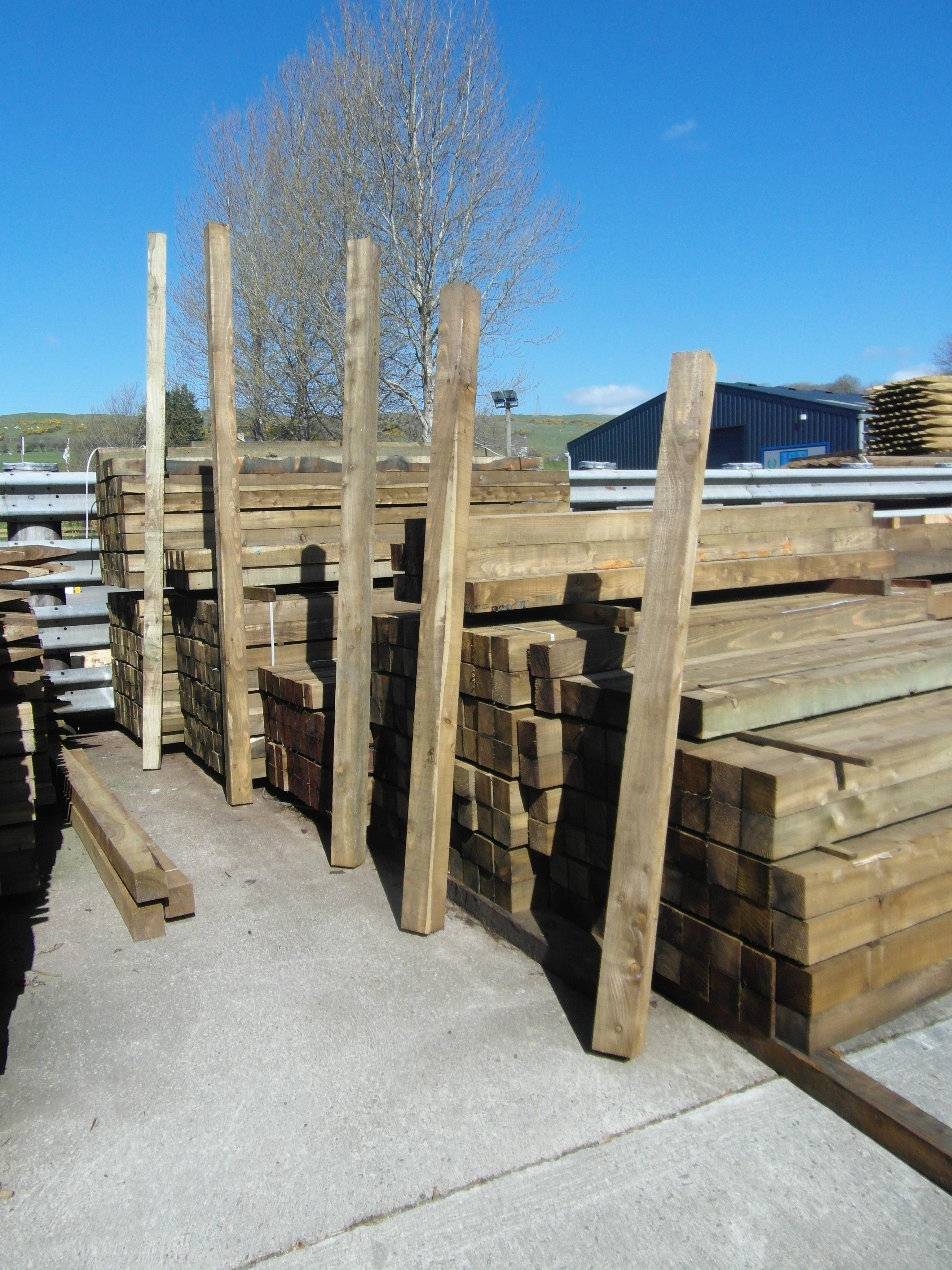 10ft X 4 X 4 Blunt Treated Larch Square Post James Smith Fencing inside proportions 3072 X 4096