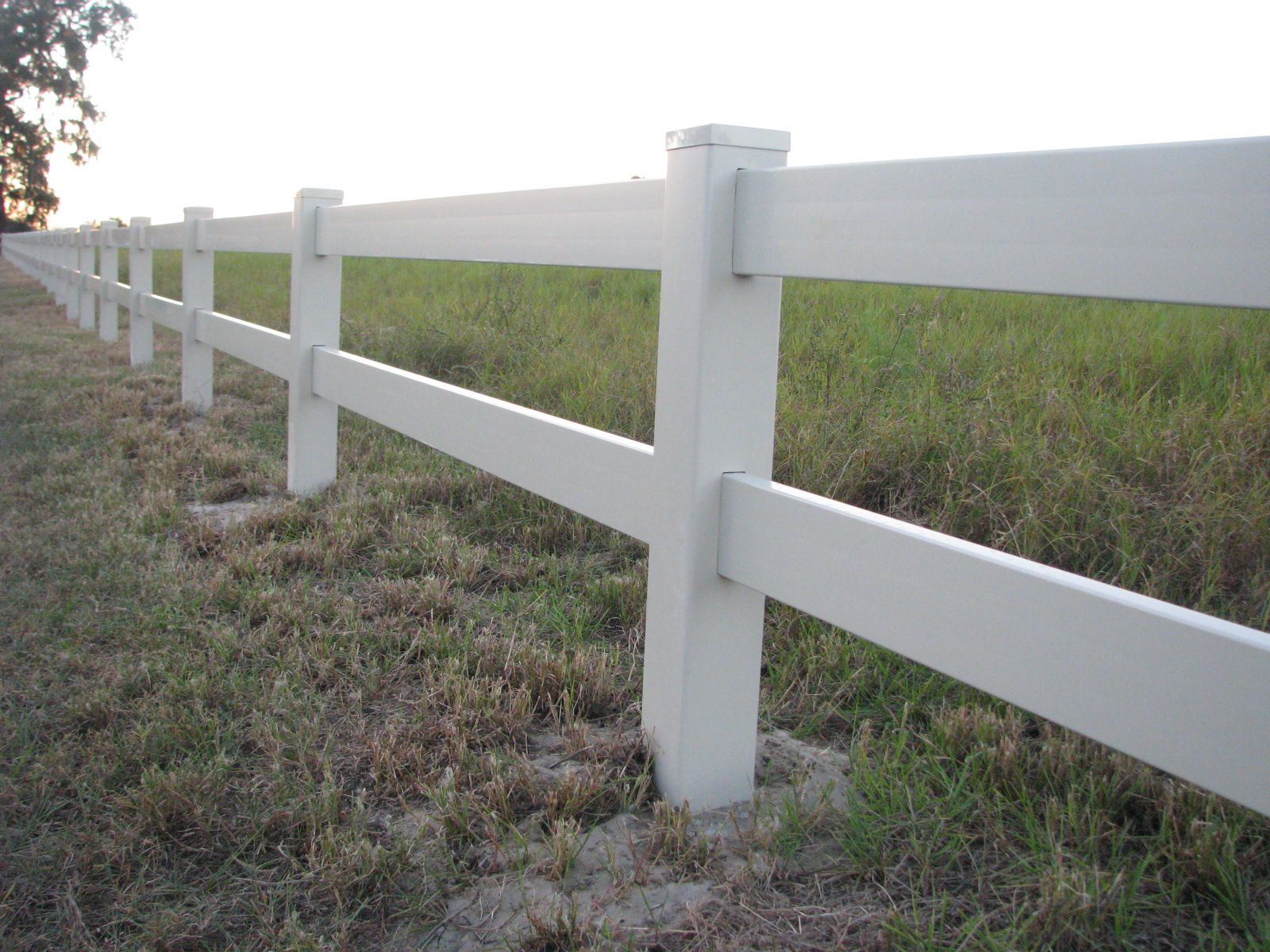 2 Rail White Vinyl Horse Fence Mossy Oak Fence Company Orlando intended for measurements 1600 X 1200