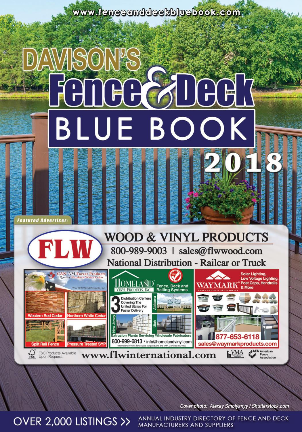 2018 Fence Deck Blue Book Davison Publishing Issuu pertaining to size 1050 X 1500