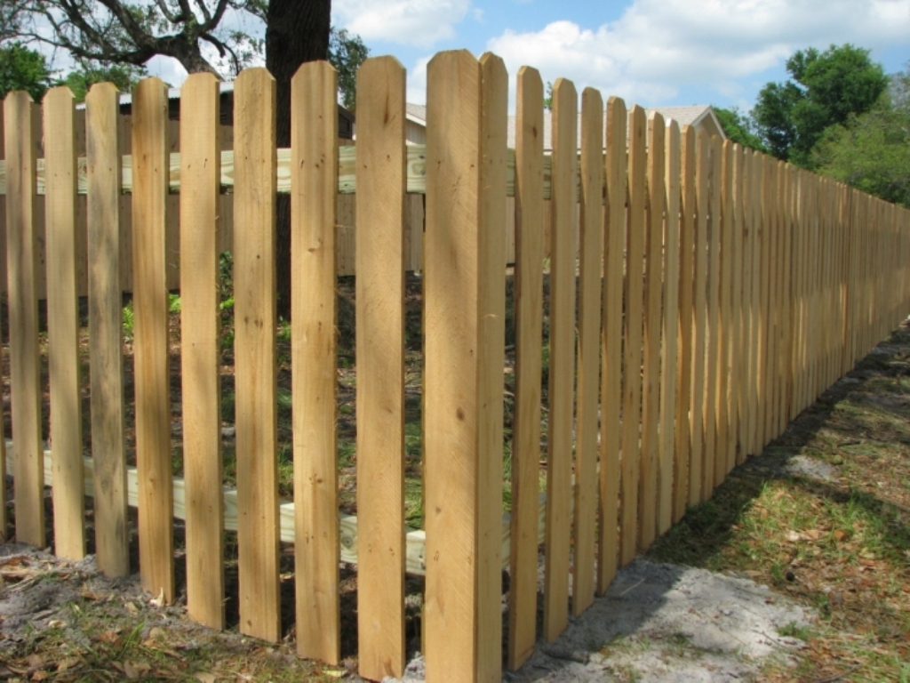 4 Foot Dog Ear Fence Pickets Peiranos Fences Eco Friendly Solid with propor...