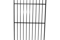 4 Ft W X 6 Ft H Black Iron Swinging Wood Block Wall Fence Gate in size 1000 X 1000