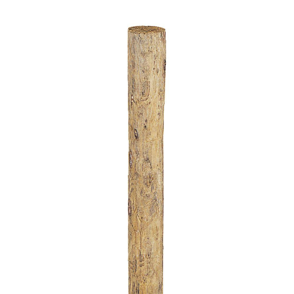 4 In X 4 In X 7 Ft Pressure Treated Wood Round Fence Post with dimensions 1000 X 1000