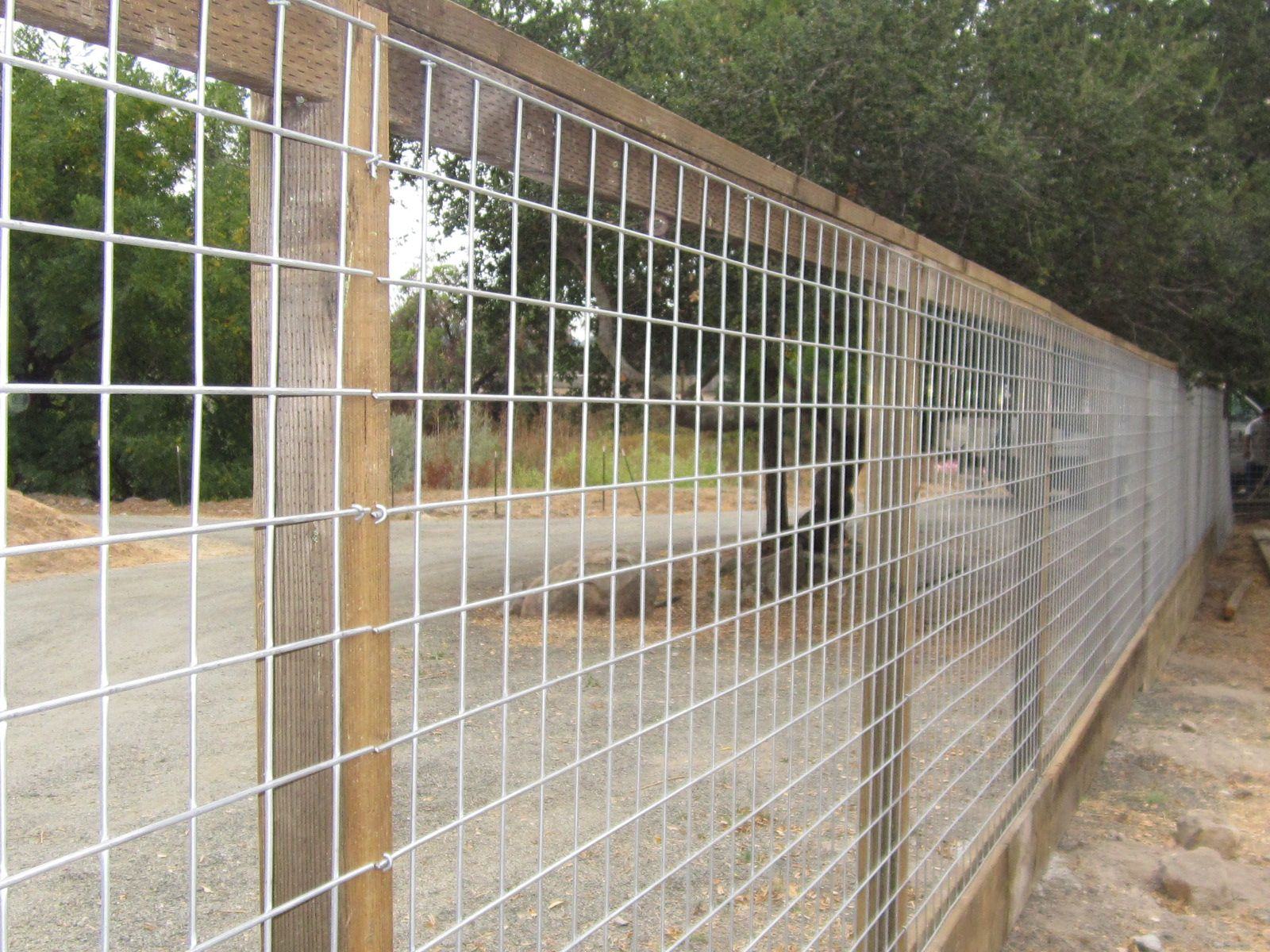 4x4 Hog Panel Mesh On 4x4 Posts And Kickboard Arbor Fence Inc for dimensions 1600 X 1200