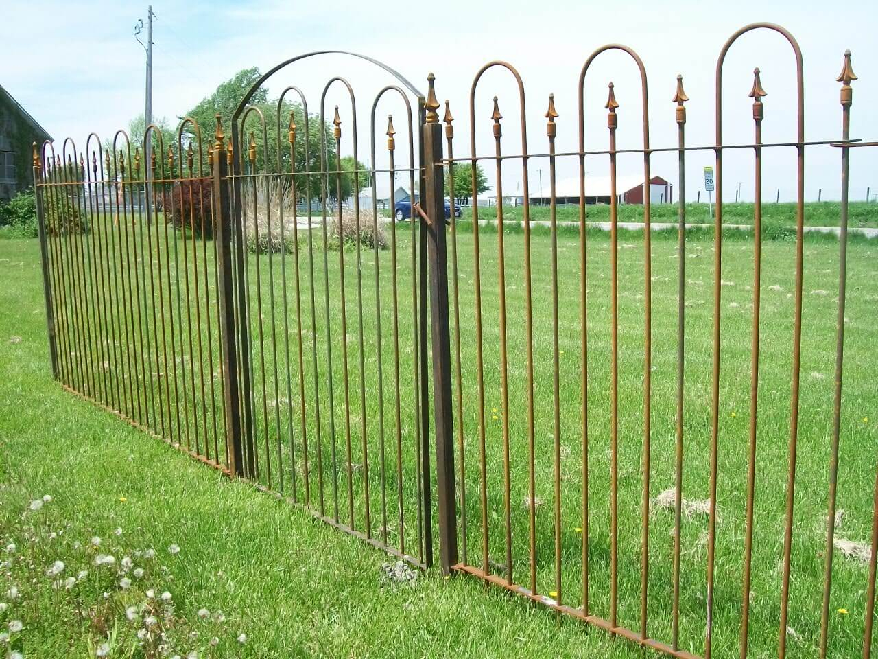 5 Tall Interlocking Wrought Iron Fence Panel regarding proportions 1280 X 960