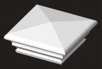 5 X 5 Vinyl Post Cap Federation White with dimensions 1053 X 1053