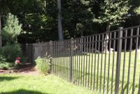 54 High Black Matte Finish Ornamental Three Rail Aluminum Fence 3 within measurements 3111 X 2772