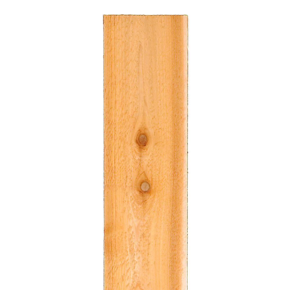 58 In X 4 In X 8 Ft Western Red Cedar Flat Top Fence Picket regarding size 1000 X 1000