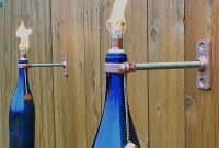 6 Cobalt Blue Wine Bottle Tiki Torches Gift For Men Spring within sizing 1294 X 1262