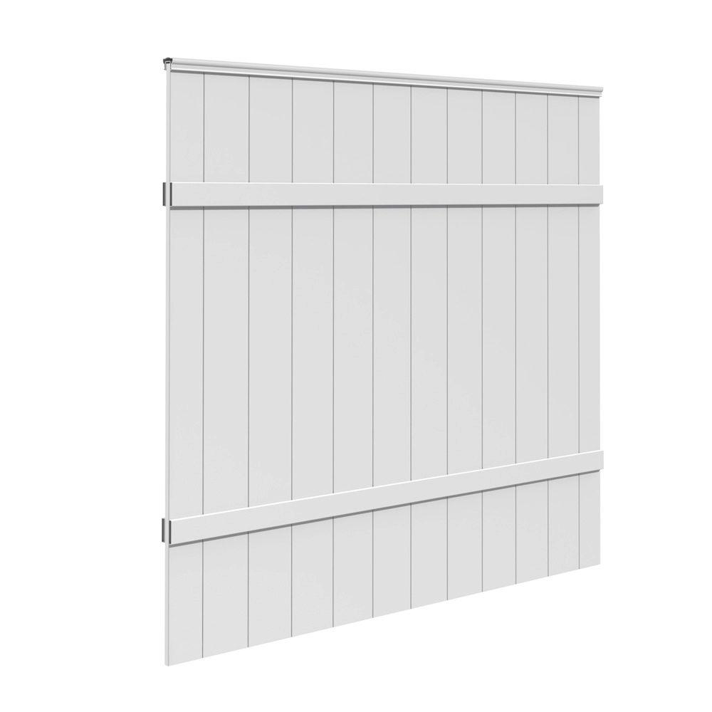 6 Ft H X 6 Ft W White Vinyl Windham Fence Panel 73014216 The throughout dimensions 1000 X 1000