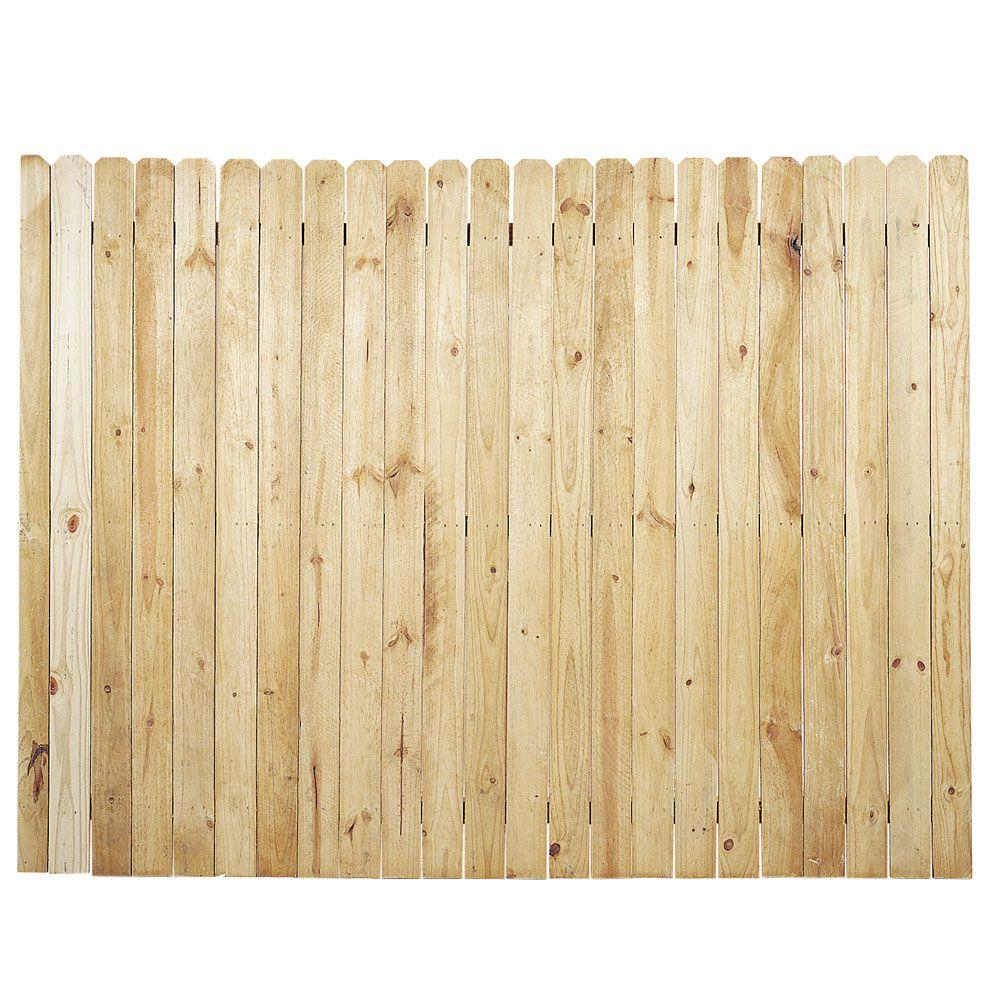 6 Ft H X 8 Ft W Pressure Treated Pine Dog Ear Fence Panel 0307050 in dimensions 1000 X 1000