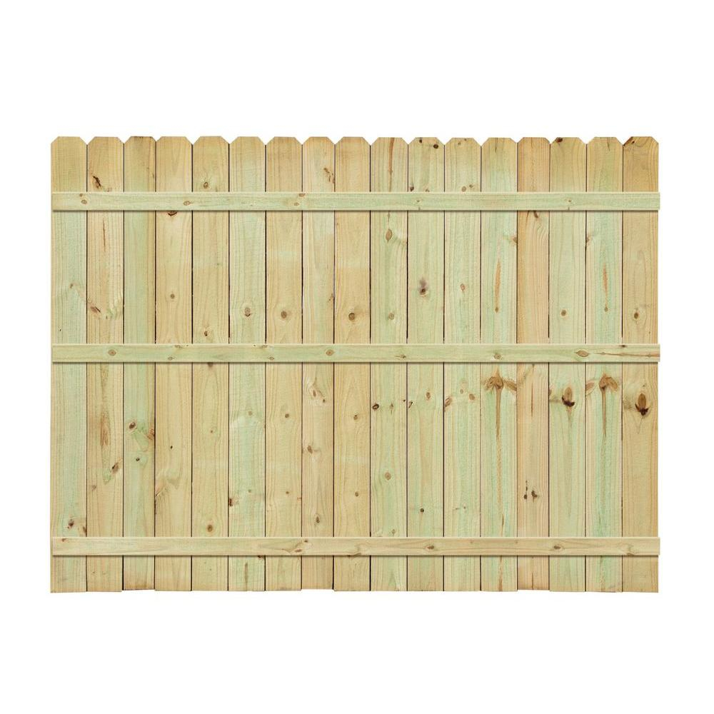 6 Ft H X 8 Ft W Pressure Treated Pine Dog Ear Fence Panel 158083 for proportions 1000 X 1000