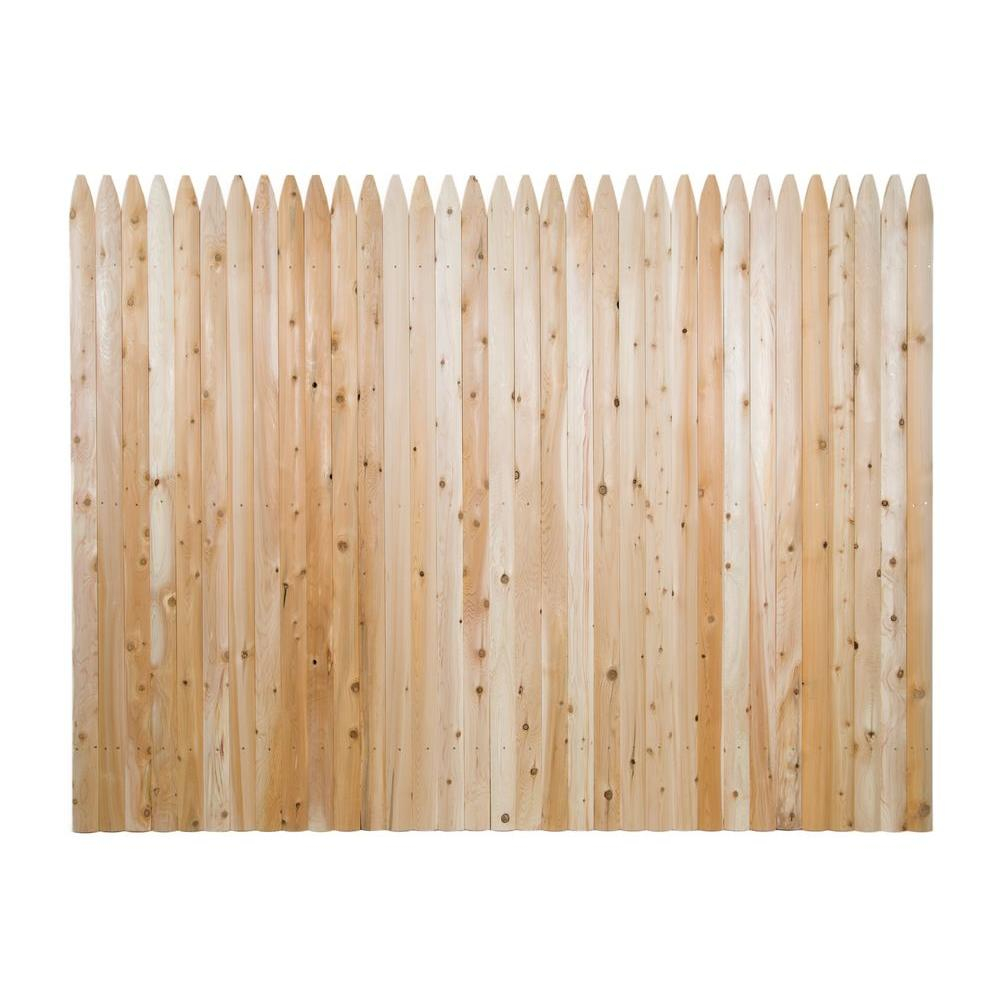 6 Ft H X 8 Ft W Privacy Eastern White Cedar Moulded 3 In Stockade pertaining to size 1000 X 1000