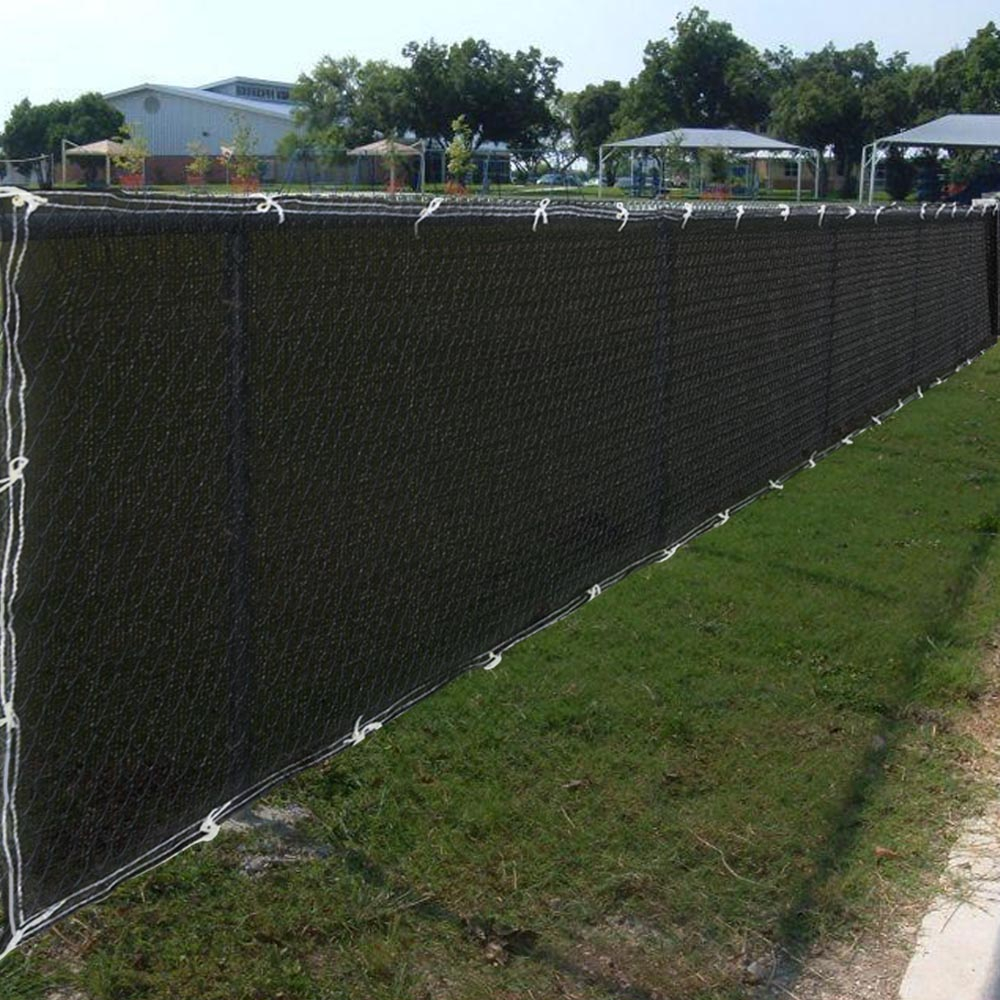6x50 Fence Screen Cover Black Flat Fabric Slat Mesh Privacy intended for sizing 1000 X 1000
