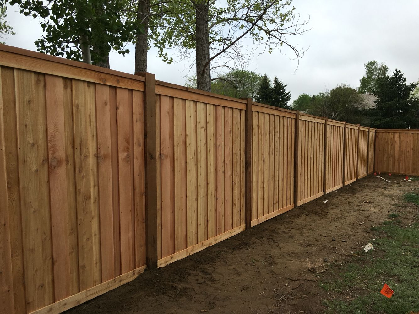 7 Tall Cedar Privacy Fence With 6x6 Posts 2x6 Top Cap 6 within sizing 1334 X 1000