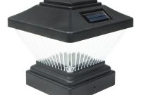 8 Black Outdoor Garden Solar Led Post Deck Cap Square Fence Light inside sizing 1000 X 1000