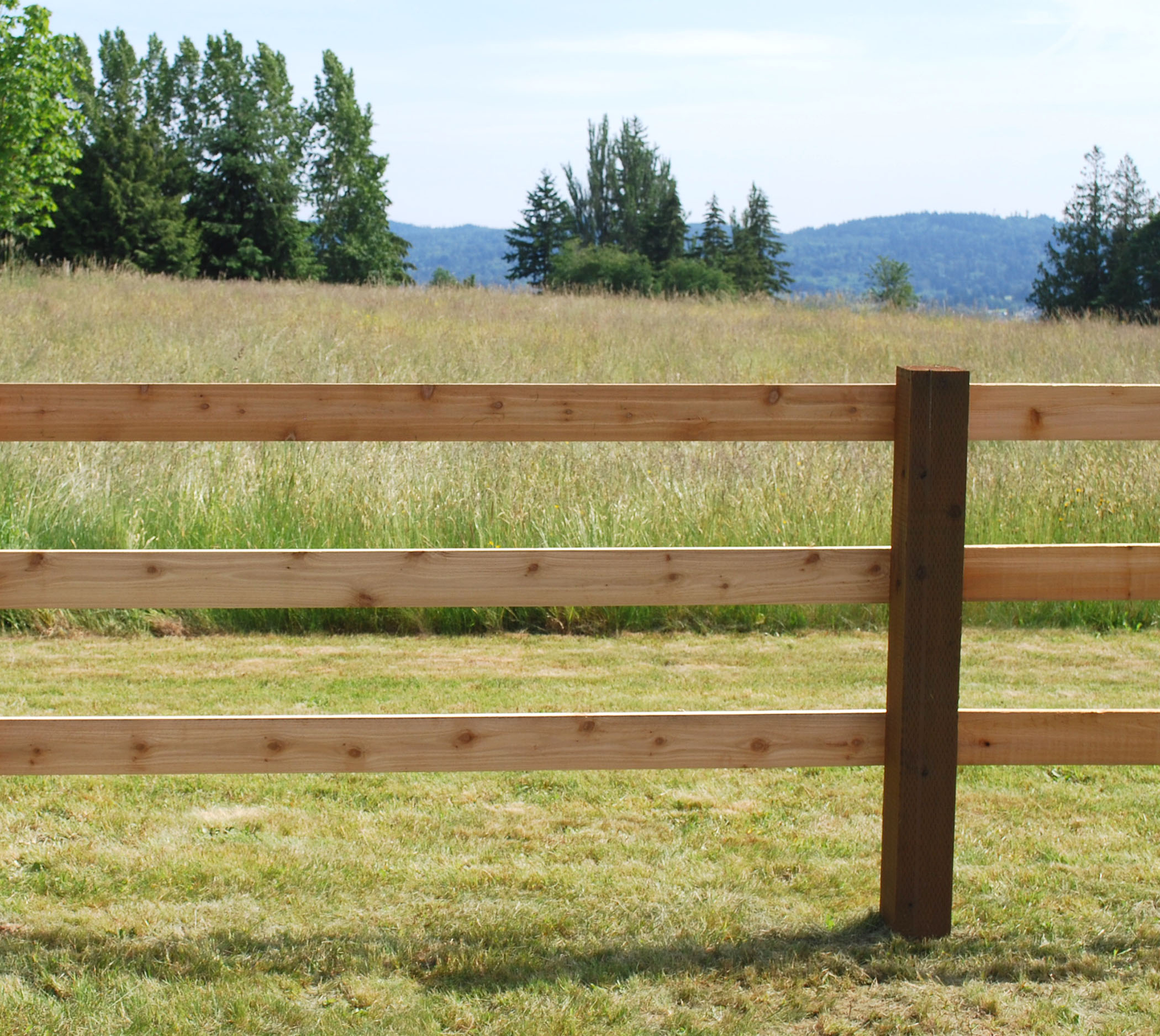 8 Three Rail Wood Fence Section within sizing 2100 X 1875