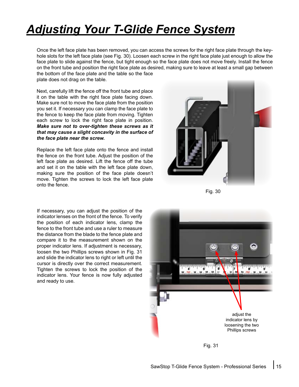 Adjusting Your T Glide Fence System Sawstop T Glide Fence System regarding dimensions 954 X 1235