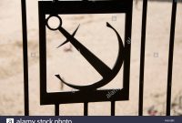 Anchor Design On Wrought Iron Railings Overlooking The Beach Ten for proportions 1300 X 953