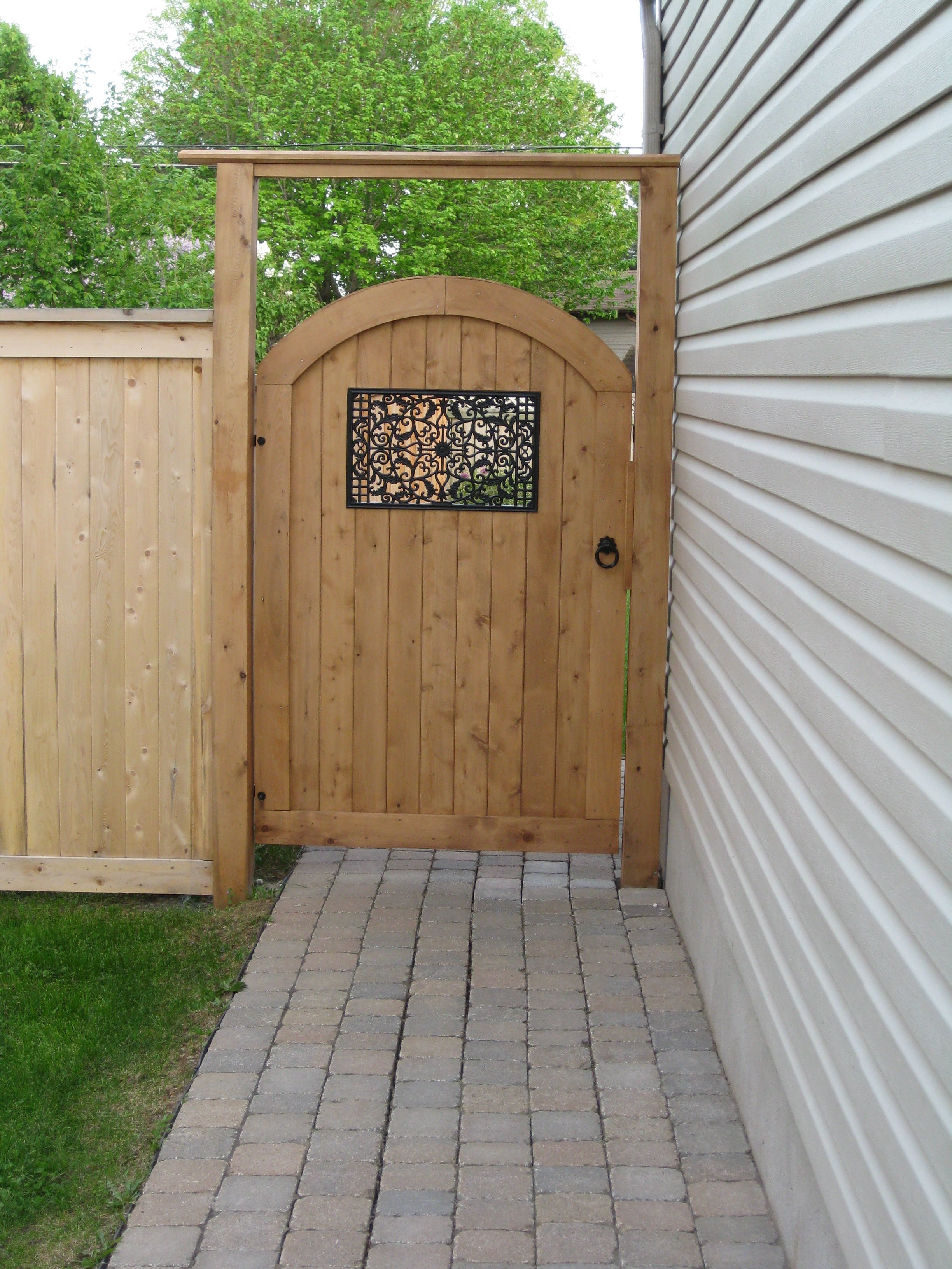 Arched Otty Style Pre Made Gate With Nuvo Iron Gate Insert Snug with regard to dimensions 2448 X 3264