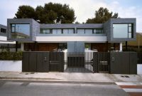 Architecture Modern Exterior Design With Dark Grey Metal Fence intended for proportions 1024 X 778