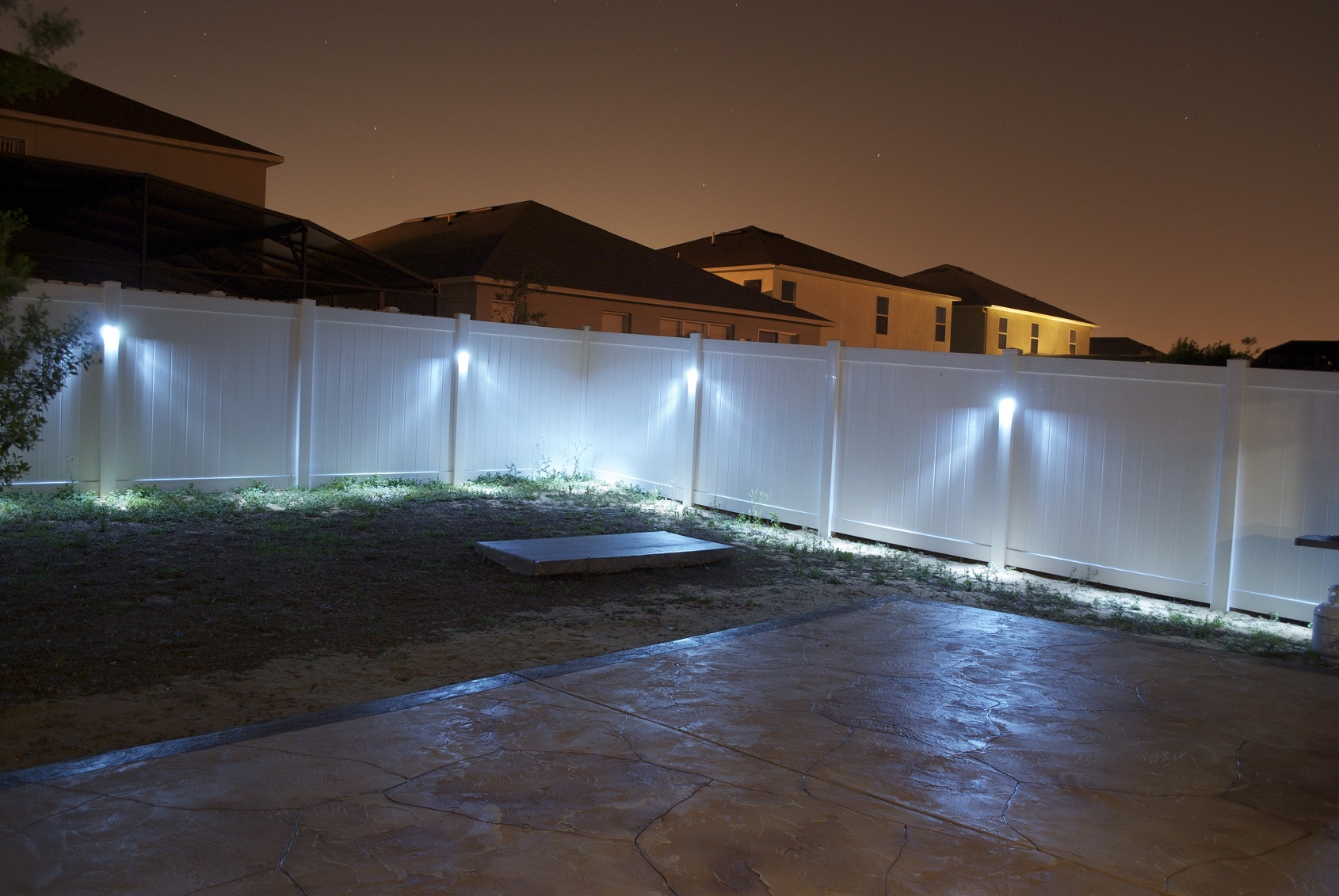 Backyard Fence Lighting Ideas Pictures inside measurements 1690 X 1132