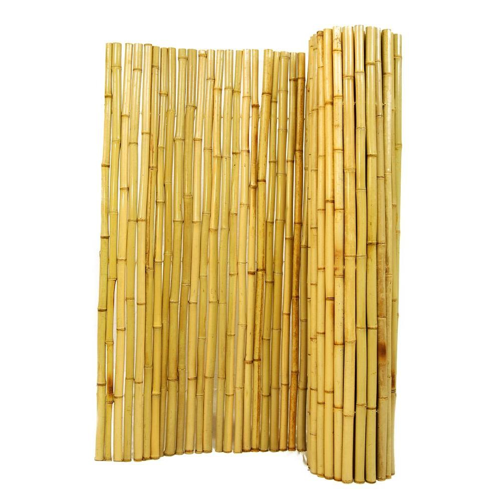 Backyard X Scapes 4 Ft H X 8 Ft W X 1 In D Natural Rolled Bamboo throughout dimensions 1000 X 1000