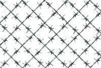 Barbed Wire Fence Pattern Isolated On A White Background As Metal with sizing 1300 X 870