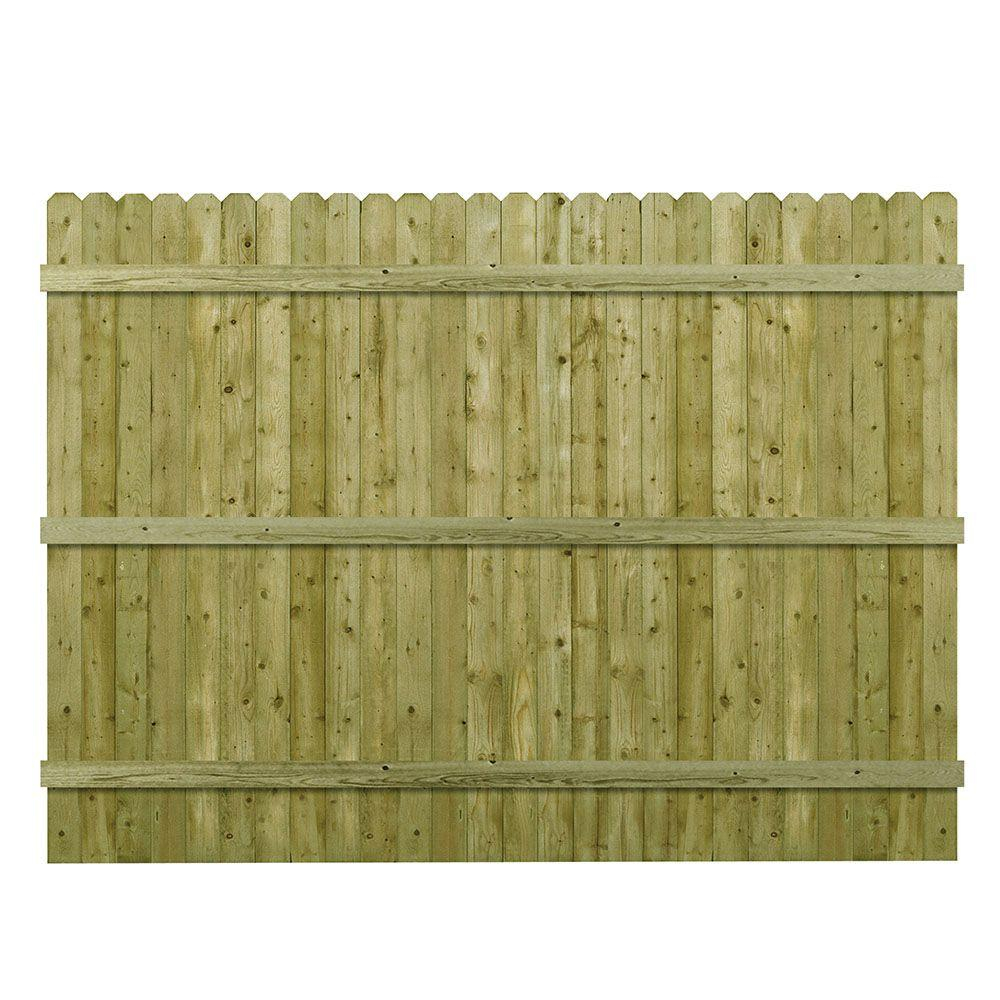 Barrette 6 Ft H X 8 Ft W Pressure Treated 4 In Dog Ear Fence intended for size 1000 X 1000