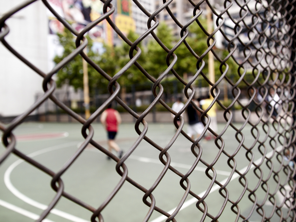 Basketball Fence A Wire Fence Around A Urban Basketball Co Flickr regarding size 1024 X 768