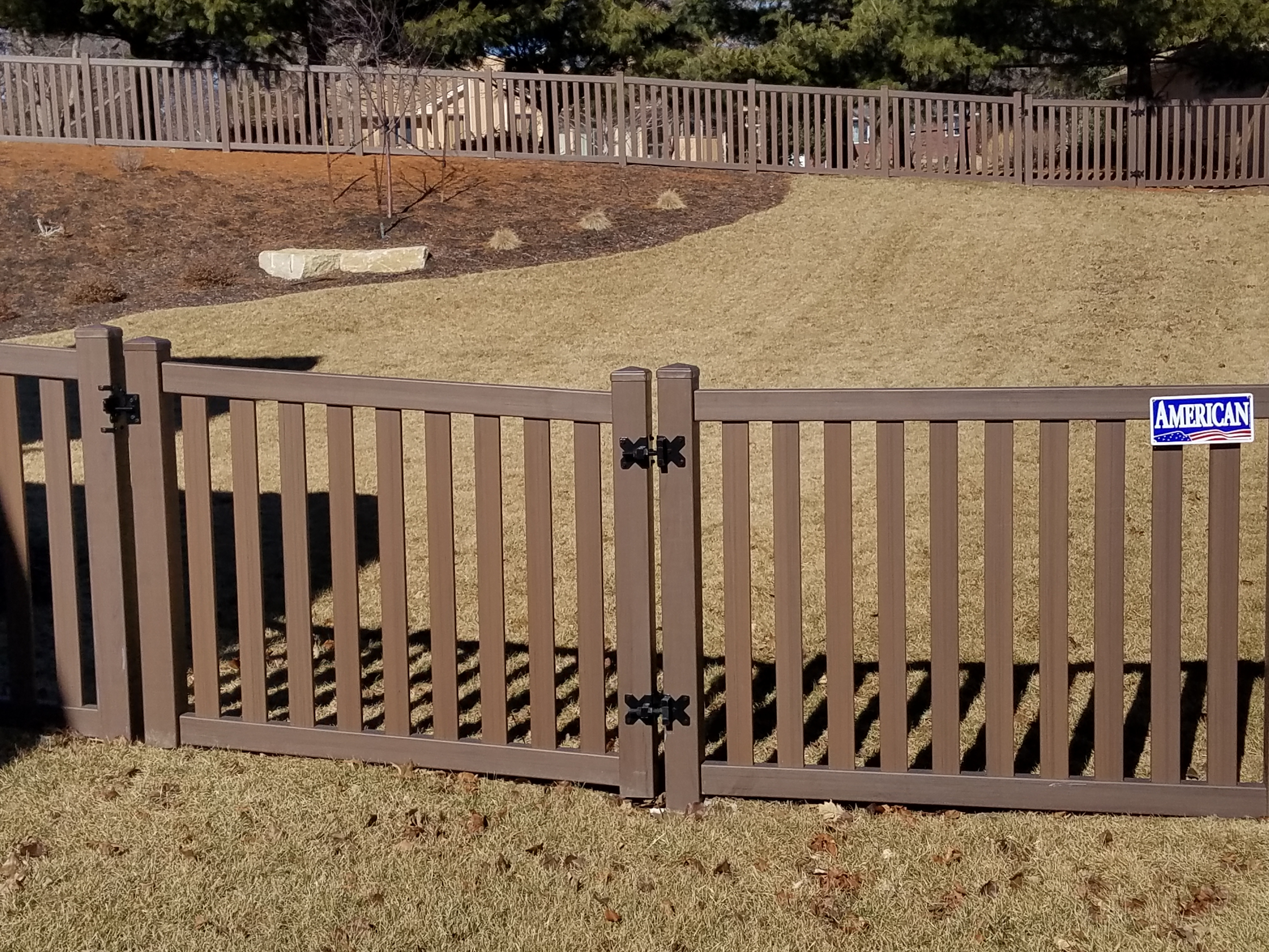 Beautiful Chestnut Brown Woodland Select Vinyl Fencing Americas regarding dimensions 4032 X 3024