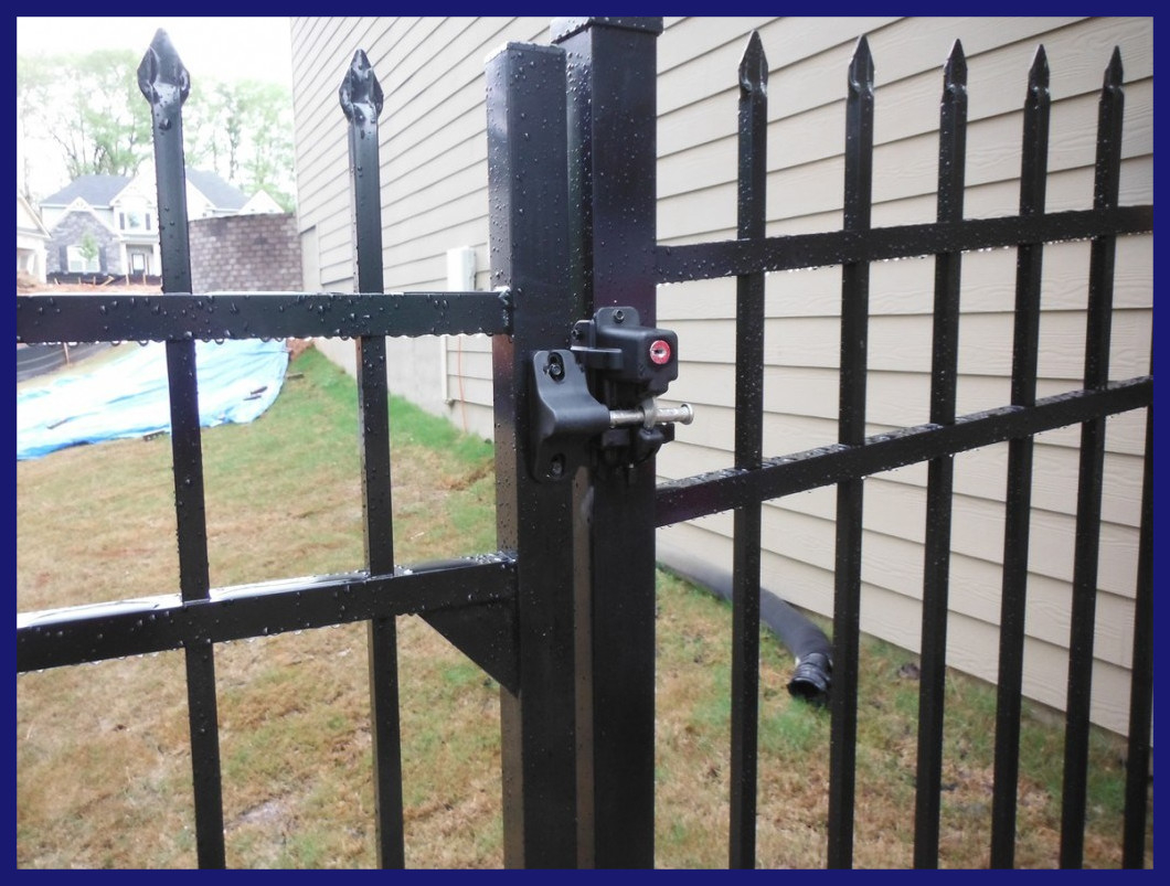 Best Metal Fence Gate Locks U Design Pict Of Post Size Inspiration throughout size 1060 X 803