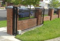 Black Aluminum Fence With Brick Post Google Search Home throughout size 1024 X 768