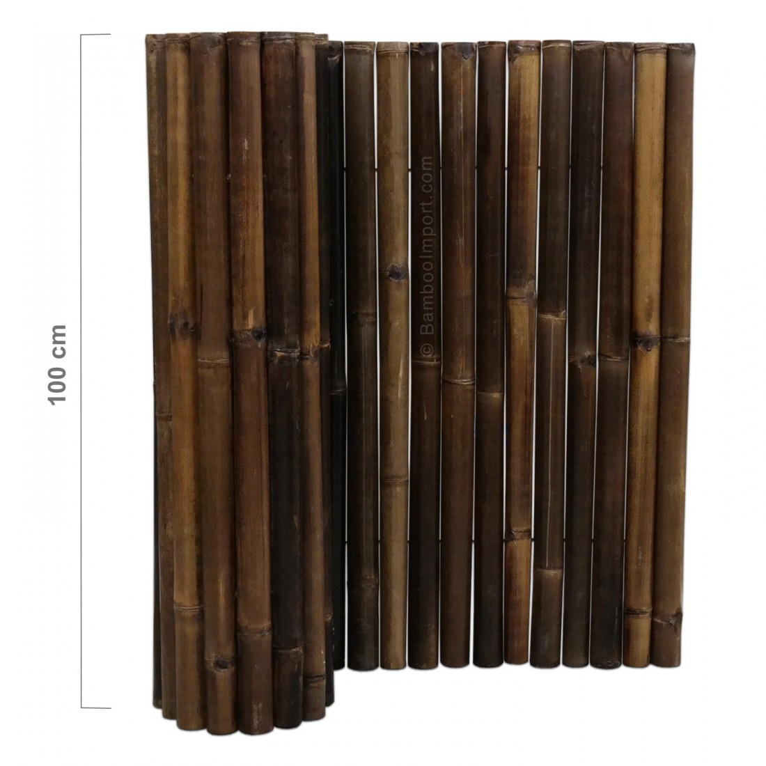 Black Bamboo Fence Roll Deluxe 180 X 100 Cm within dimensions 1100 X 1100