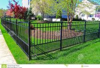 Black Metal Fence Stock Photo Image Of Strong Home 53483640 in sizing 1300 X 956