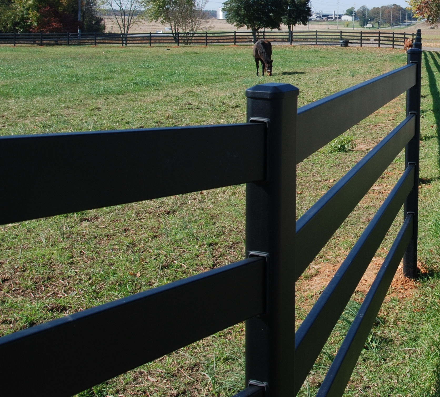 Black Vinyl Fence Black Vinyl Horse Fence Churlco pertaining to proportions 1672 X 1510