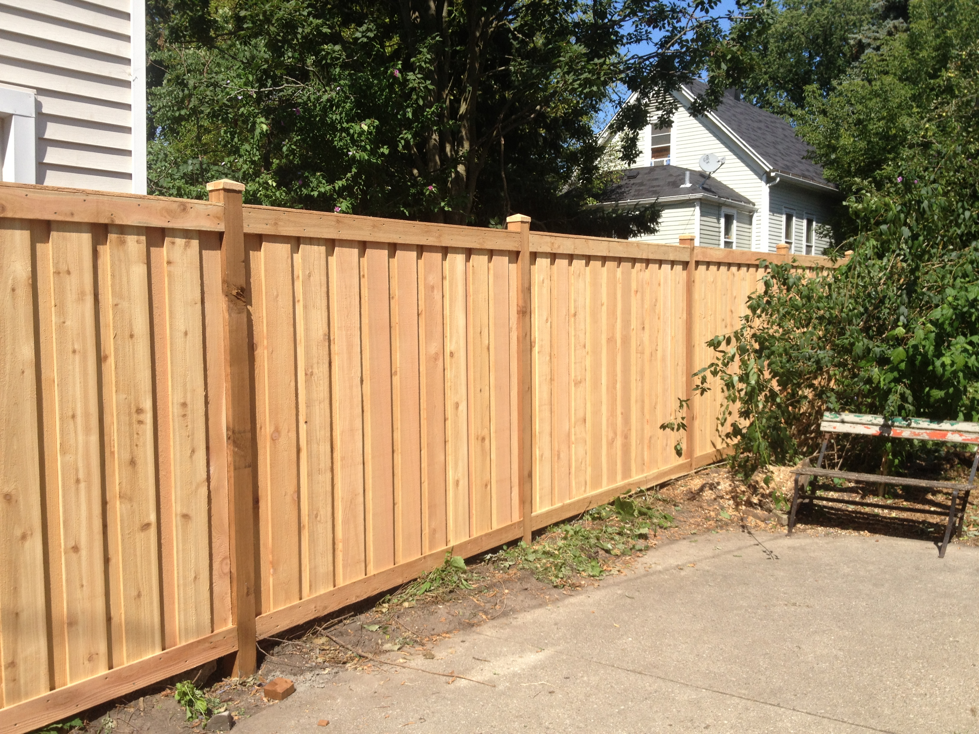 Board And Batten With Top Rail Family Fences regarding proportions 3264 X 2448