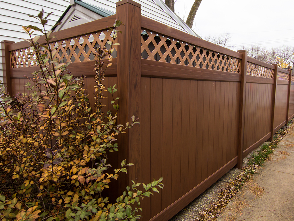 Brown Vinyl Lattice Fence Panels Fences Ideas with proportions 1024 X 768