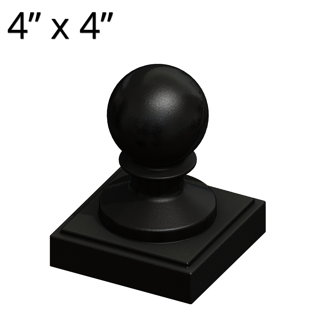 Cast Iron Post Cap Ball Style 4 X 4 with proportions 1053 X 1053