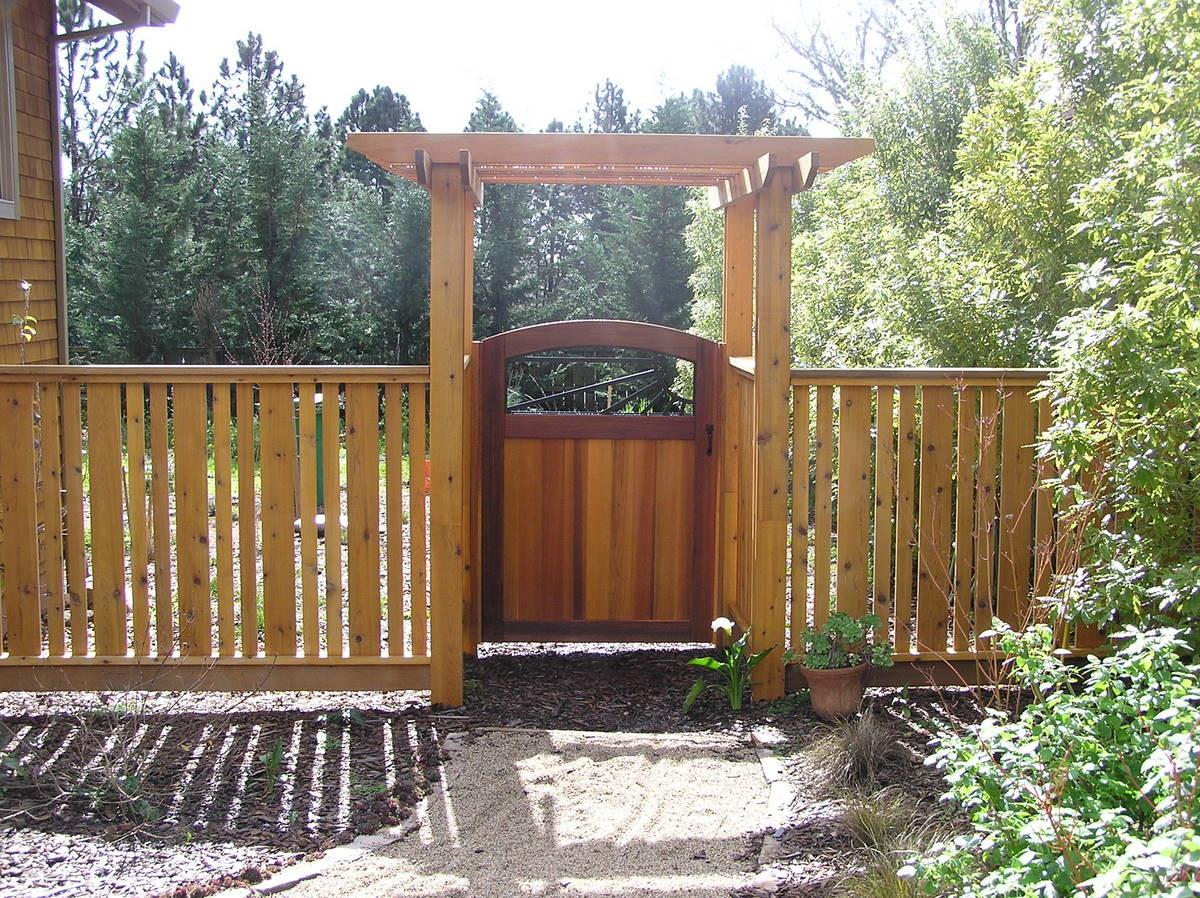 Cedar Fence Arbor And Gate Fine Homebuilding regarding measurements 1200 X 898