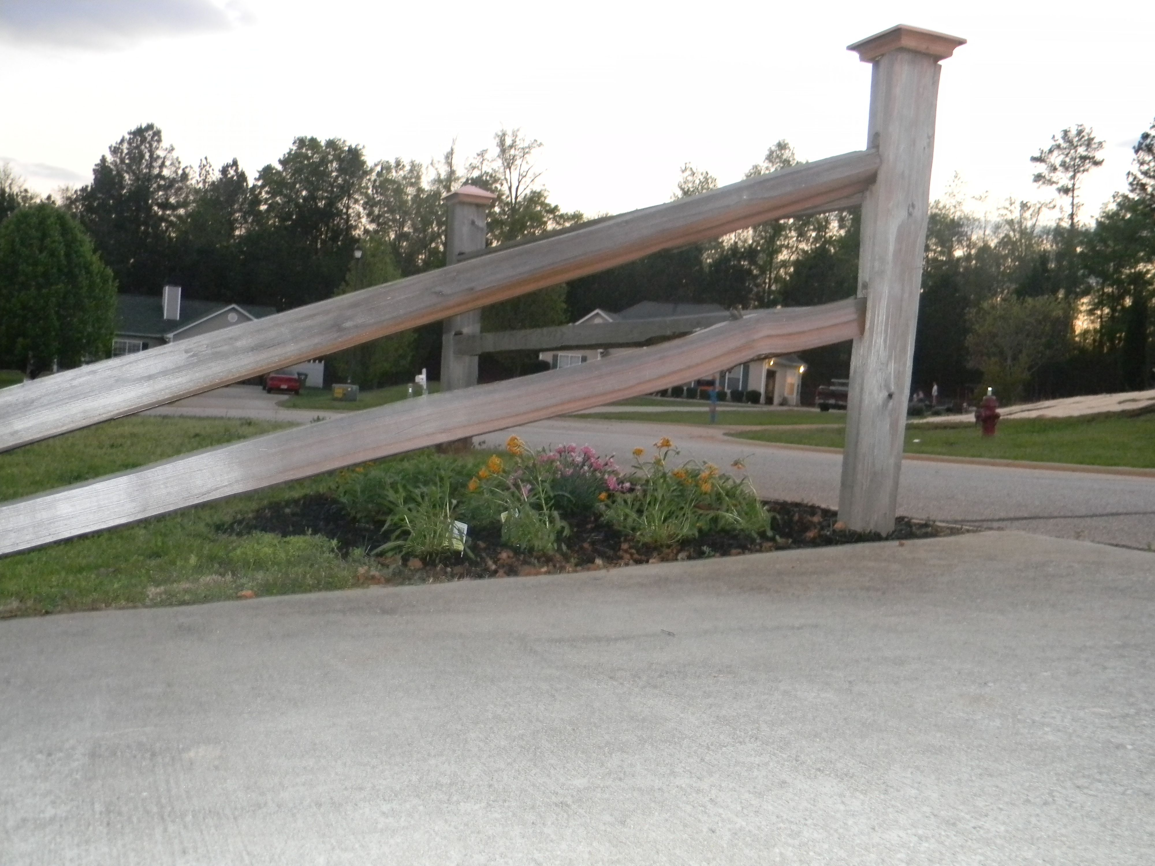 Cedar Fence Post Entrance To Driveway Things I Have Madedone intended for measurements 4000 X 3000