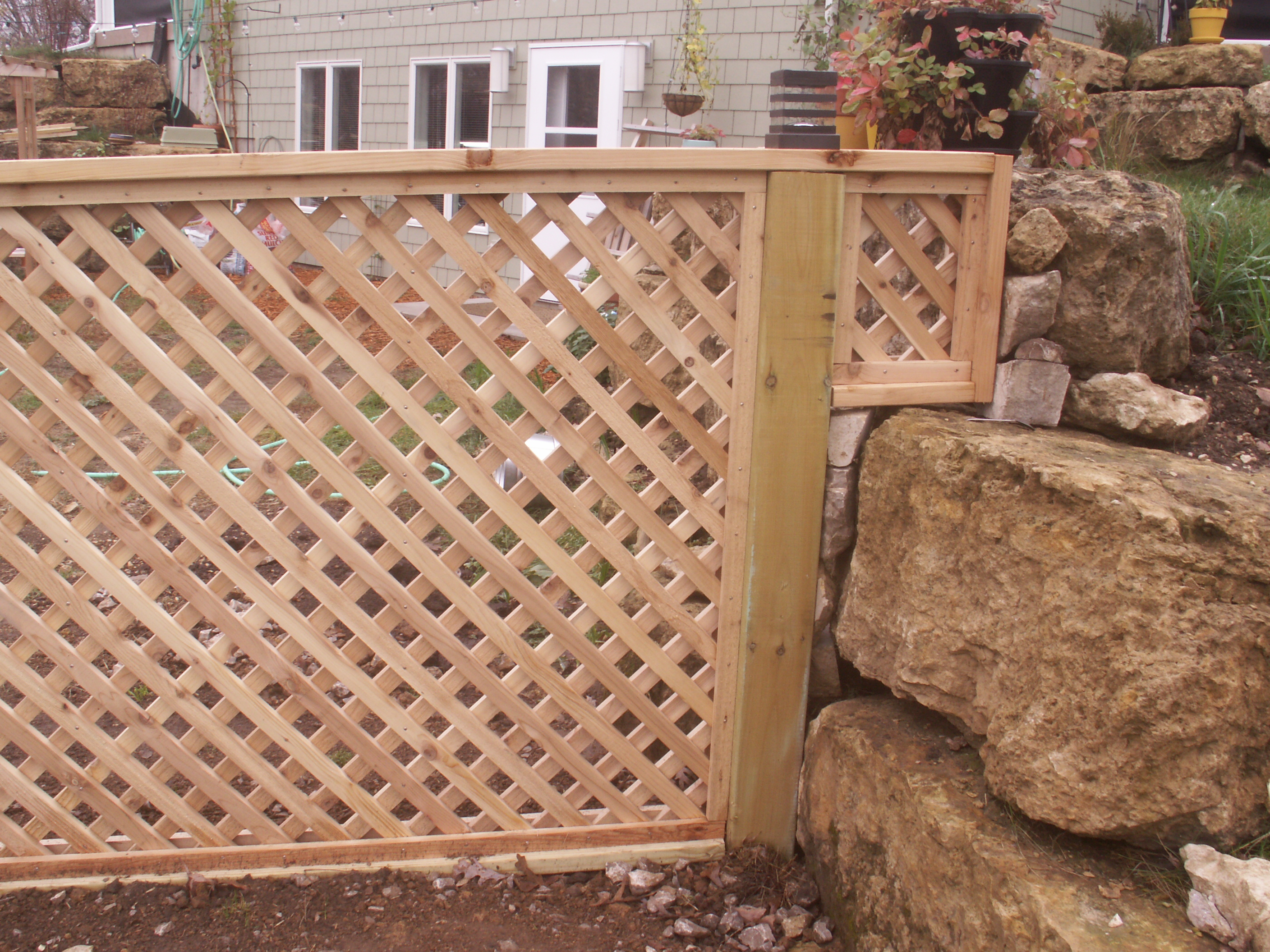 Cedar Lattice Custom Made Fink Fencing Inc for measurements 2816 X 2112