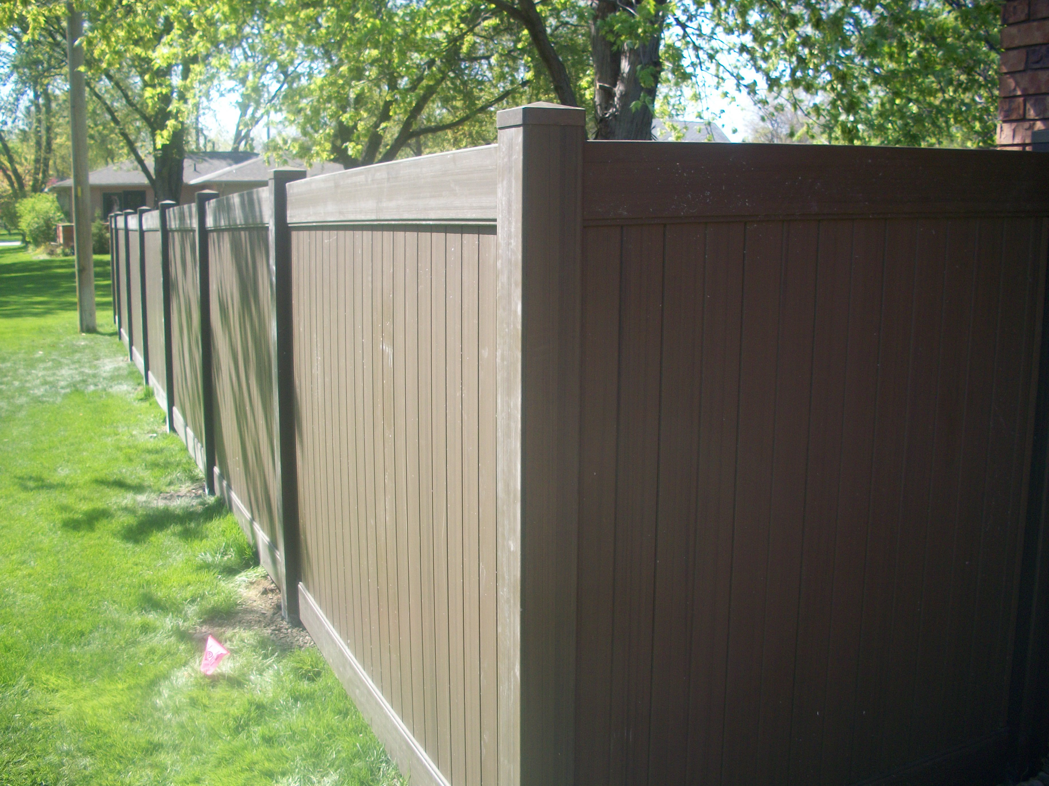 Chestnut Brown Vinyl Fence Special The American Fence Company inside dimensions 3664 X 2748
