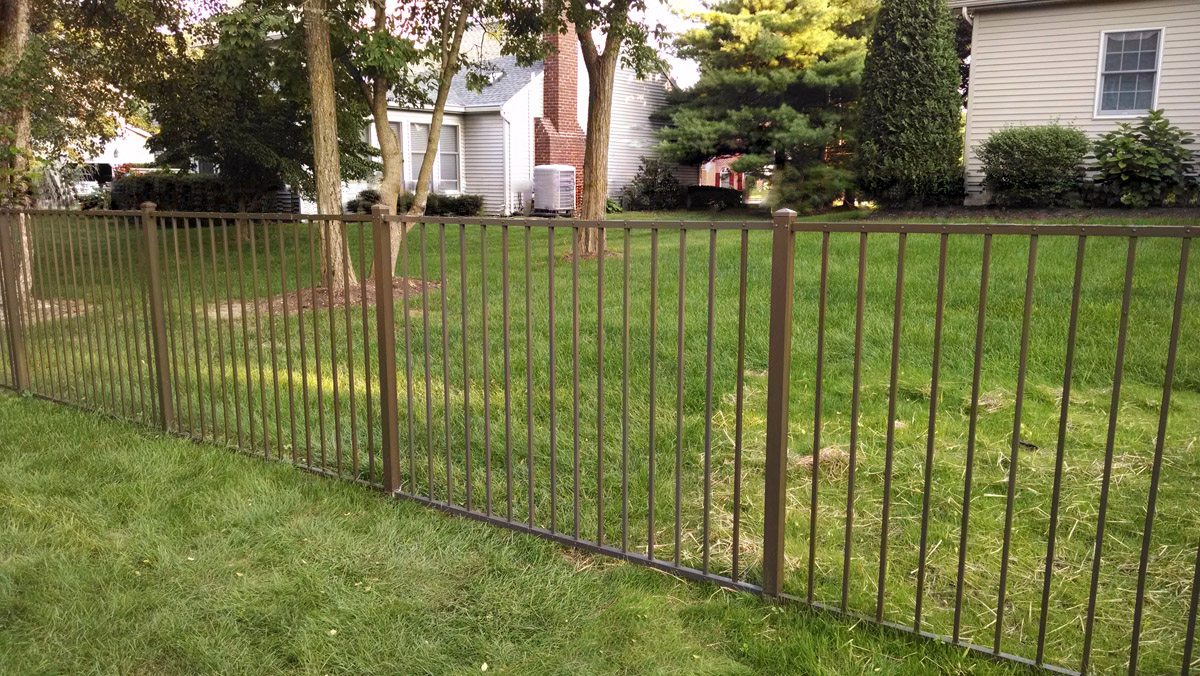 Classic 48 Inch 2 Rail Aluminum Fence Section Fences 4 Lesss within sizing 1200 X 676