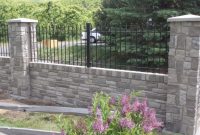 Combining Iron Aluminum Fence With Brick Stone Or Wood Pillars throughout size 1024 X 768