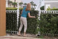 Compass Home Expandable Faux Ivy Privacy Fence With Lights On Qvc for measurements 1280 X 720