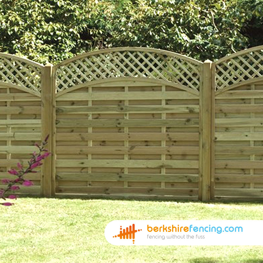Convex Arched Lattice Top Fence Panels 3ft X 6ft Natural Berkshire intended for measurements 900 X 900