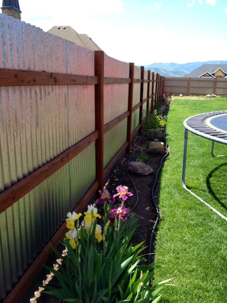 Corrugated Fence Using Metal Building Brackets 8ft Spacing pertaining to size 768 X 1024