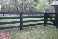 Custom Black Wood Horse Fence With Wire For Additional Protection inside size 1600 X 1200