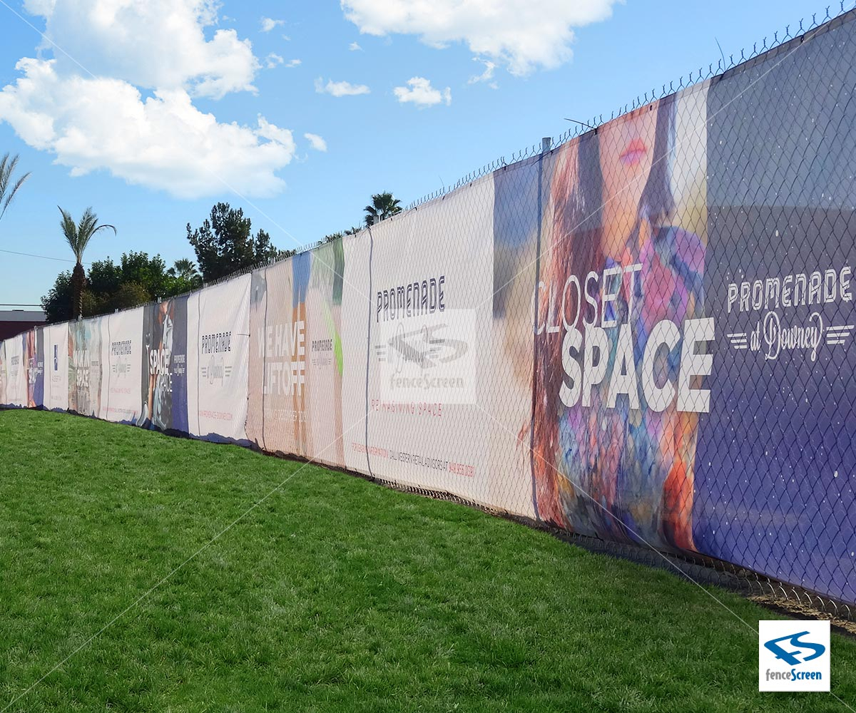 Custom Printed Full Color Fence Wrap On Pvc Mesh Banner Or Vinyl pertaining to size 1200 X 1000